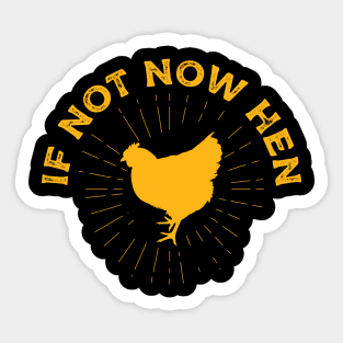 chicken dad joke Sticker